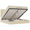 vidaXL Ottoman bed met matras 160x200cm stof cr&egrave;mekleurig