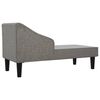 vidaXL Chaise longue met bolster stof lichtgrijs