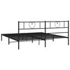 vidaXL Bedframe met hoofdbord metaal zwart 180x200 cm