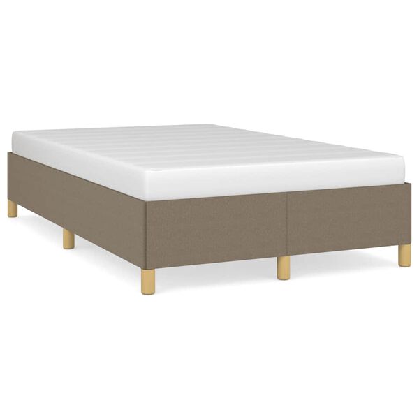 vidaXL Bedframe zonder matras 120x190 cm stof taupe