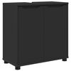 vidaXL Badkamer wastafelkast Zwart 60 x 30 x 60 cm Bewerkt hout