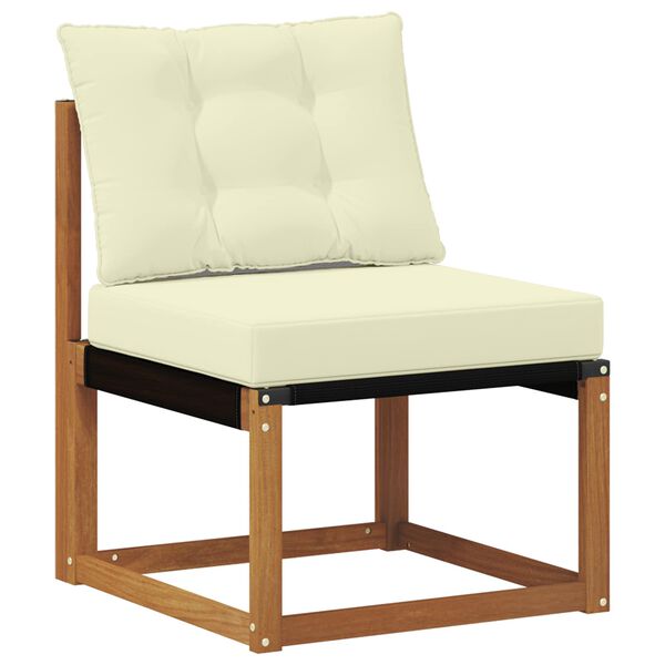 vidaXL Buitenzitmiddelsofa Massief acaciahout en Textilene Stof