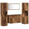 vidaXL 4-delige Badkamermeubelset bewerkt hout oud houtkleurig