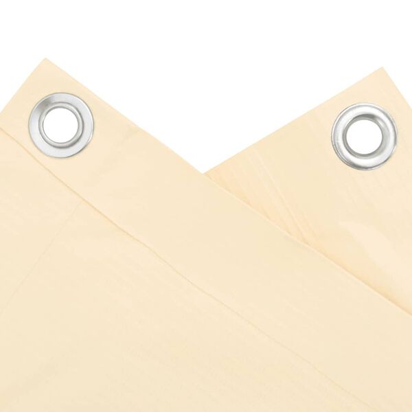 vidaXL Balkonscherm 400x120 cm PVC cr&egrave;mekleurig