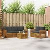 vidaXL Sofa-Sets 6 pcs Natuurlijk en Antraciet Massief Acaciahout