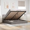 vidaXL Ottoman bed met matras en LED's 160x200cm stof taupe