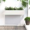 vidaXL Verhoogde Tuin Plantbak Wit 100 x 26 x 82 cm Staal