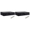 vidaXL Ligbeddenhoes 2 st 8 oogjes 218x77x55 cm