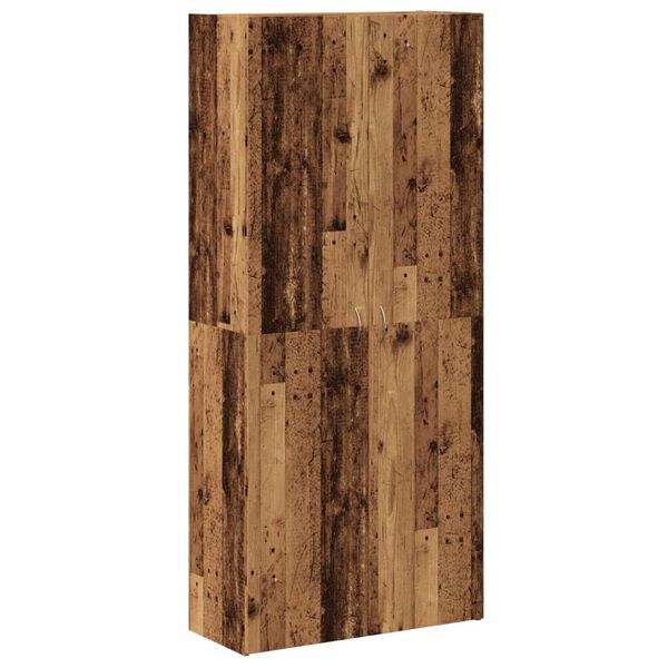 vidaXL Schoenenkast 80x35,5x180 cm bewerkt hout oud houtkleurig
