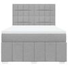 vidaXL Boxspring met matras stof lichtgrijs 140x200 cm