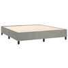 vidaXL Boxspring met matras fluweel lichtgrijs 200x200 cm