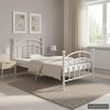 vidaXL Bedframe metaal wit 100x200 cm