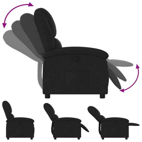 vidaXL Relaxfauteuil Zwarte Stof