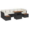 vidaXL Tuin Sofa Set 8 st Zwart Poly riet
