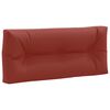 vidaXL Pallet Rugkussen VIANEN 100% Polyester Rood 120 x 40 x 12 cm
