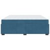vidaXL Bedframe met matras Donkerblauw 200 x 200 cm Stof