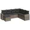 vidaXL 7-delige Loungeset met kussens poly rattan grijs