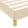 vidaXL Boxspringbed met matras Cr&egrave;me 120 x 200 cm Stof
