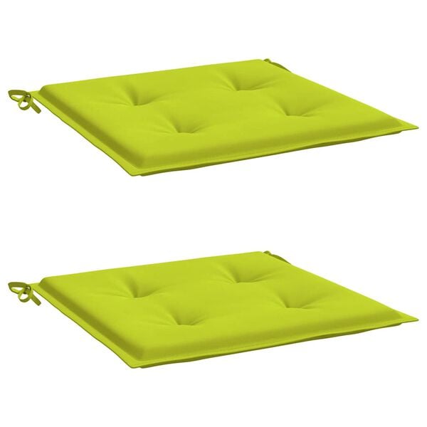 vidaXL Tuinstoelkussens 2 st 40x40x4 cm oxford stof felgroen