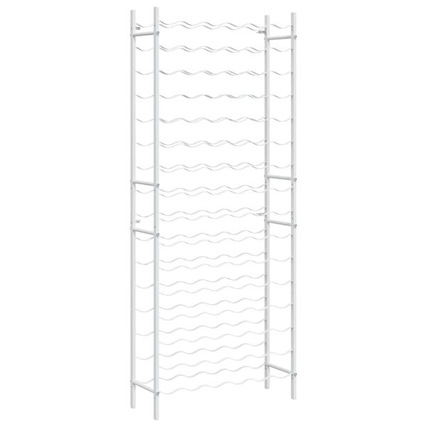 vidaXL Wijnrek voor 96 flessen metaal wit