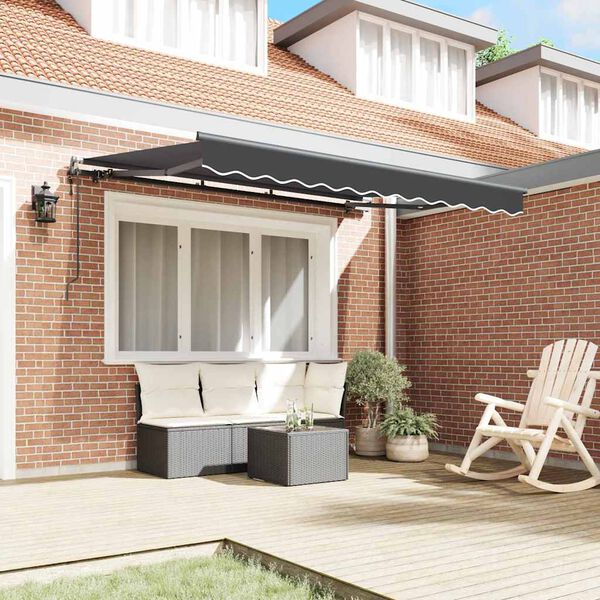 vidaXL Inklapbaar Zonnescherm Antraciet 300 x 200 cm Stof