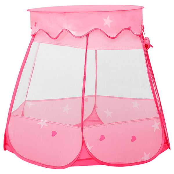 vidaXL Kinderspeeltent met 250 ballen 102x102x82 cm roze