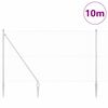 vidaXL Afrasteringspaal Zilver 10 x 1,6 m (25 x 25 mm gaas) Staal