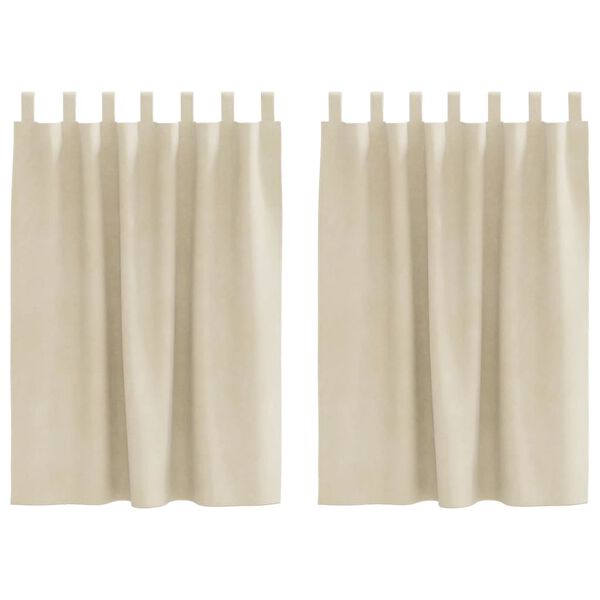 vidaXL Verduisterende gordijnen 2 pcs Cr&egrave;me 140 x 140 cm Fluweel