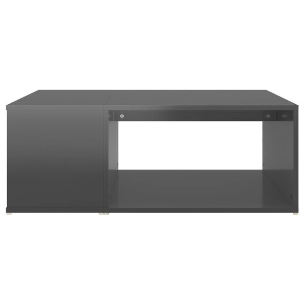 vidaXL Salontafel 90x67x33 cm bewerkt hout hoogglans grijs