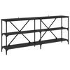 vidaXL Wandtafel Zwart Eiken 180 x 30 x 75 cm Bewerkt hout