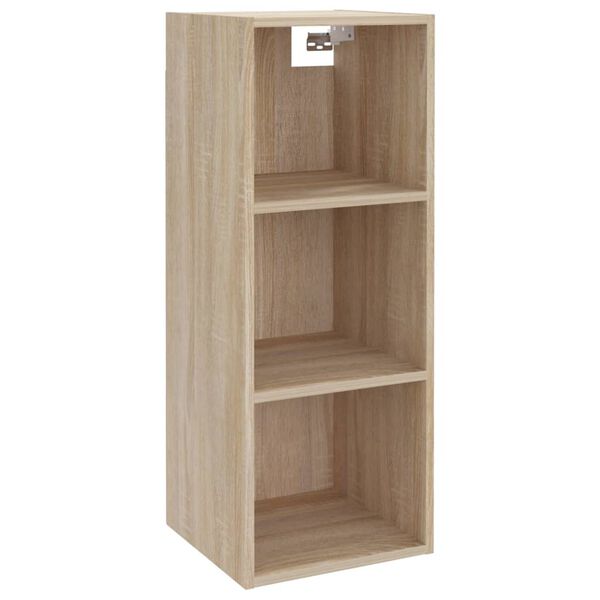 vidaXL Wandkast 34,5x32,5x90 cm bewerkt hout sonoma eikenkleurig
