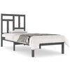 vidaXL Bedframe massief grenenhout grijs 90x200 cm