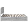 vidaXL Bedframe met hoofdeinde Grijs Sonoma 200 x 200 cm Bewerkt hout