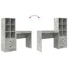 vidaXL Bureau met lade 2 pcs Beton Grijs