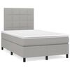 vidaXL Boxspring met matras stof lichtgrijs 120x190 cm