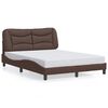 vidaXL Bedframe zonder matras "Hvar" kunstleer bruin 140x190 cm