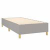 vidaXL Boxspring met matras en LED stof lichtgrijs 90x200 cm
