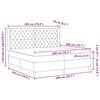 vidaXL Boxspringbed met matras met LED Lichtgrijs 200 x 200 cm Fluweel