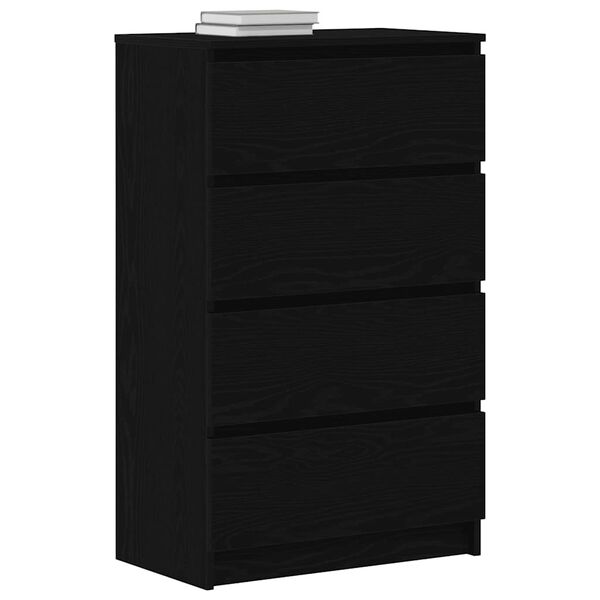 vidaXL Dressoir 60x35x98,5 cm spaanplaat zwart eikenkleurig