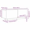 vidaXL TV-kast Zwart Eiken 100 x 35 x 40 cm Bewerkt hout