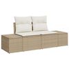 vidaXL Tuin Sofa Set met opslag 7 pcs Beige Poly riet