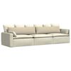 vidaXL Sofa Kussens 2 stuks Crème 145 x 40 cm Stof