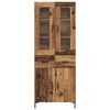 vidaXL Hoge kast met lade 2 pcs Oudhout Bewerkt hout