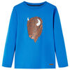 Kindershirt met lange mouwen 128 kobaltblauw