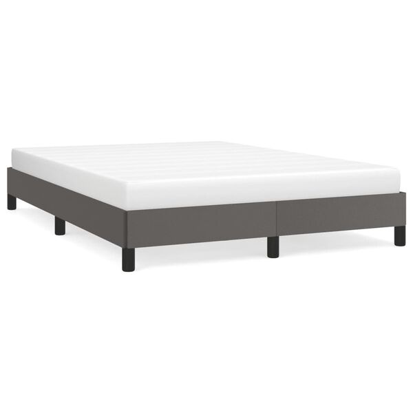 vidaXL Bedframe kunstleer grijs 140x190 cm