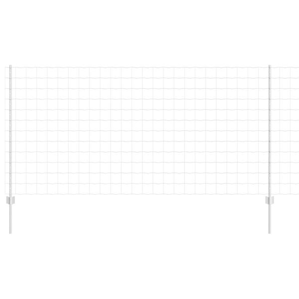 vidaXL Hek met Paal Zilver 1,2 x 10 m Staal