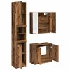 vidaXL Badkamerkastenset met plank 3 pcs Oud Hout Bewerkt hout