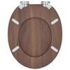 vidaXL Toiletbril 2 pcs Bruin 44 x 38 cm MDF-plaat
