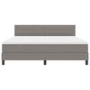 vidaXL Boxspring bed met matras met hoofdeinde Taupe 180 x 200 cm Stof