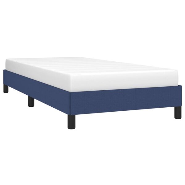vidaXL Bedframe zonder matras 100x200 cm stof blauw